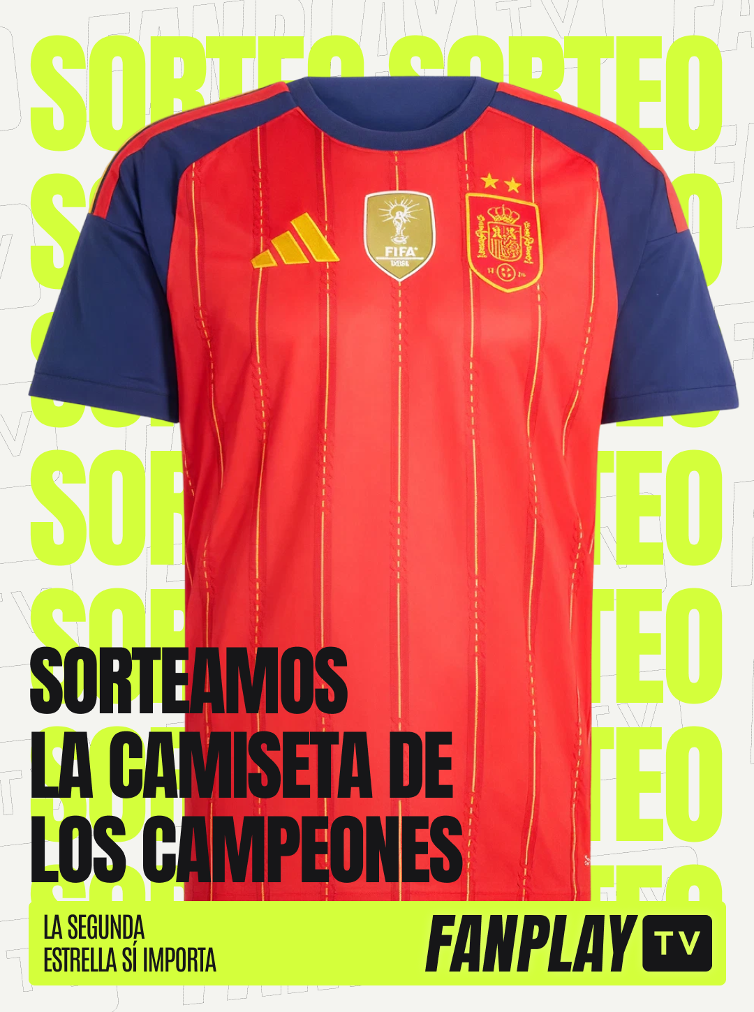 Sorteamos la camiseta oficial de la Selección Española, edición con las dos estrellas de campeona del mundo. La segunda estrella sí importa.